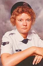 Cynthia in her Air Force uniform, 1984