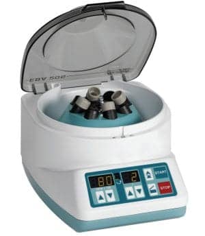 Smaller devices that are key to lab operations include centrifuges (pictured), spinners, and refrigerators.