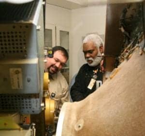 Clinical Engineer Matt Wied and Radiology Engineer Ken Fairfax