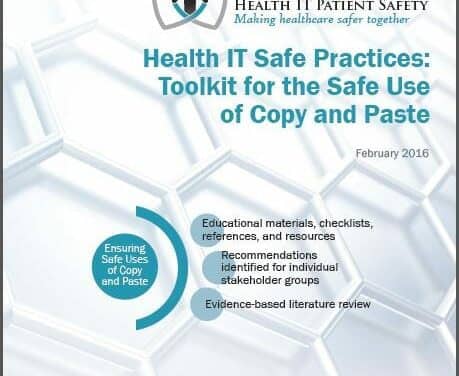Health IT Partnership Releases First Toolkit on Safe Use of Copy/Paste