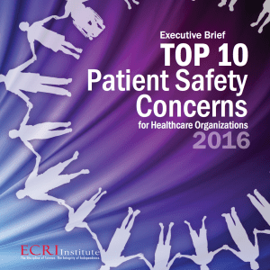 Top 10 patient safety concerns 2016