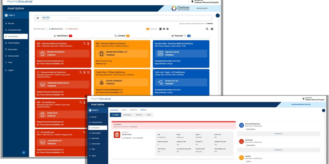 PartsSource Adds New Clinical Asset Monitoring Features